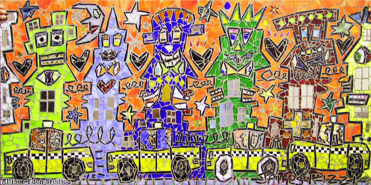 Allison Eden James Rizzi Buildings and Taxi Cabs wm