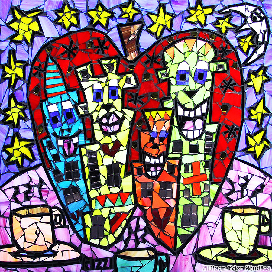 Allison Eden James Rizzi mosaic Collaboration Heart of the City