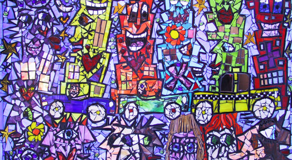 Allison Eden James Rizzi People in city mosaics wm