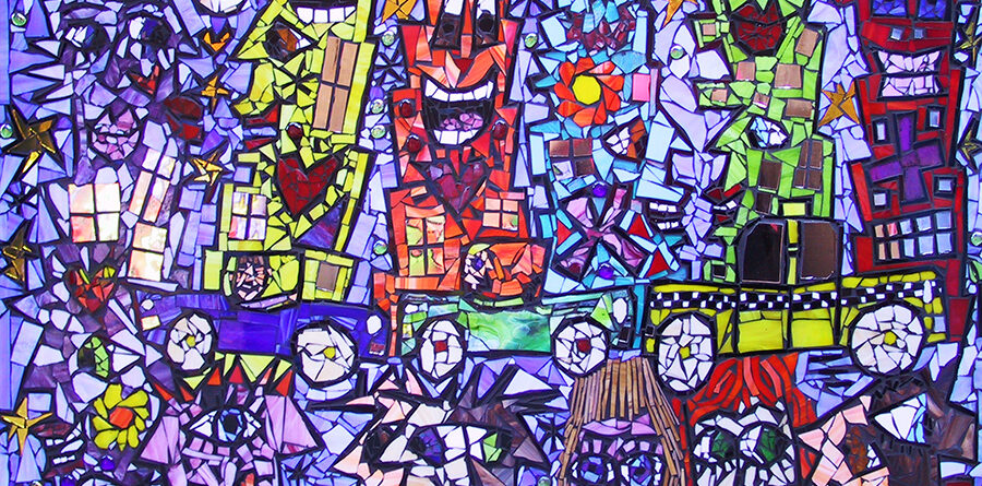 Allison Eden James Rizzi People in city mosaics wm