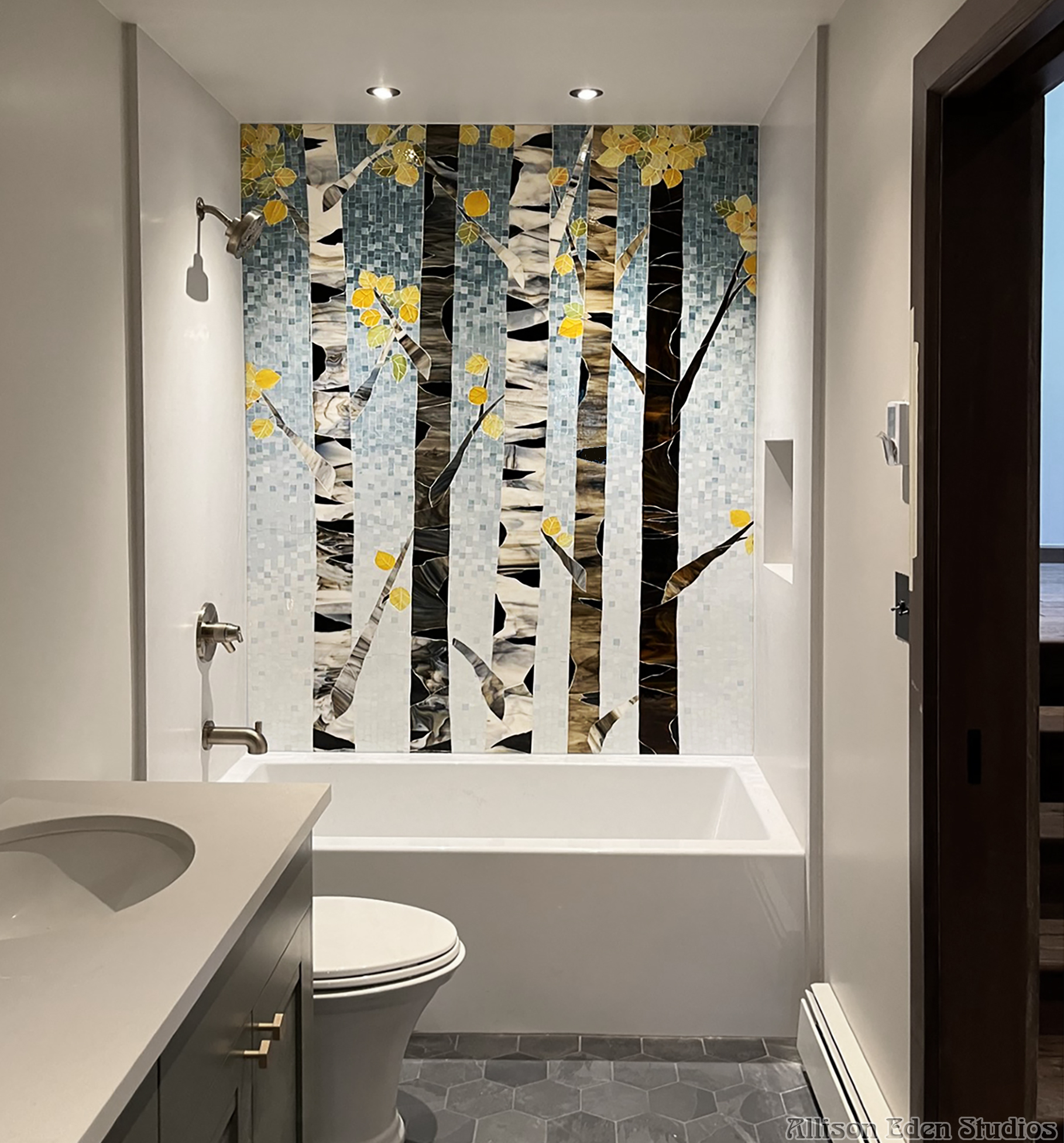 Allison Eden Studios Decorative Aspen Trees Bath wm