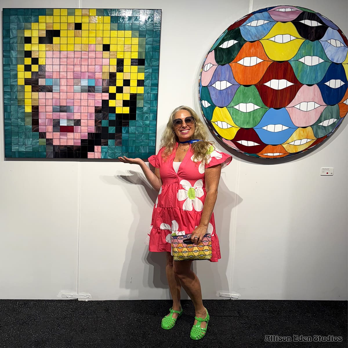 Allison Eden Studios Hamptons Fine Art Fair Marilyn SMILE Fun Bal