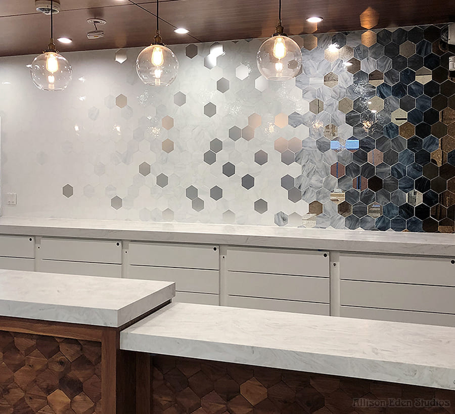 Allison Eden Studios Honeycomb Mosaic Gradation Citiva Canabis Dispensary