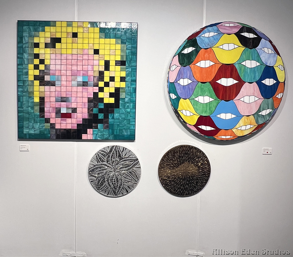 Allison Eden Studios Marilyn and Smile Lips Fun Ball at Hamptons Fine Art Fair
