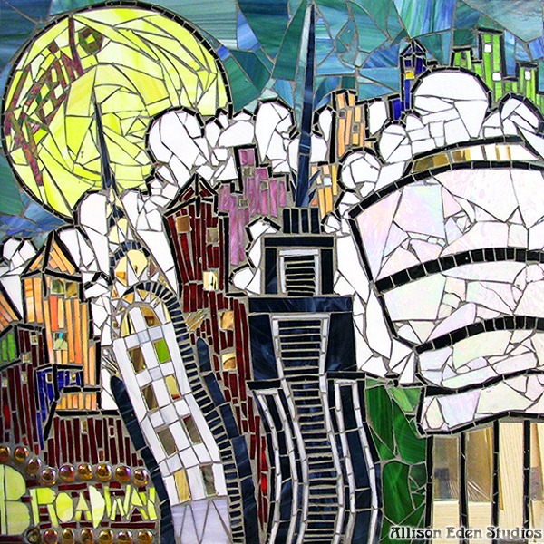 Allison Eden Studios-Charles fazzino- Gugenheim Chrysler Building