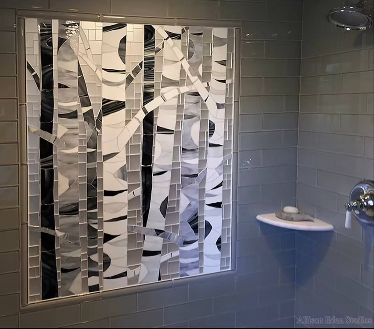 aspen monochrome shower