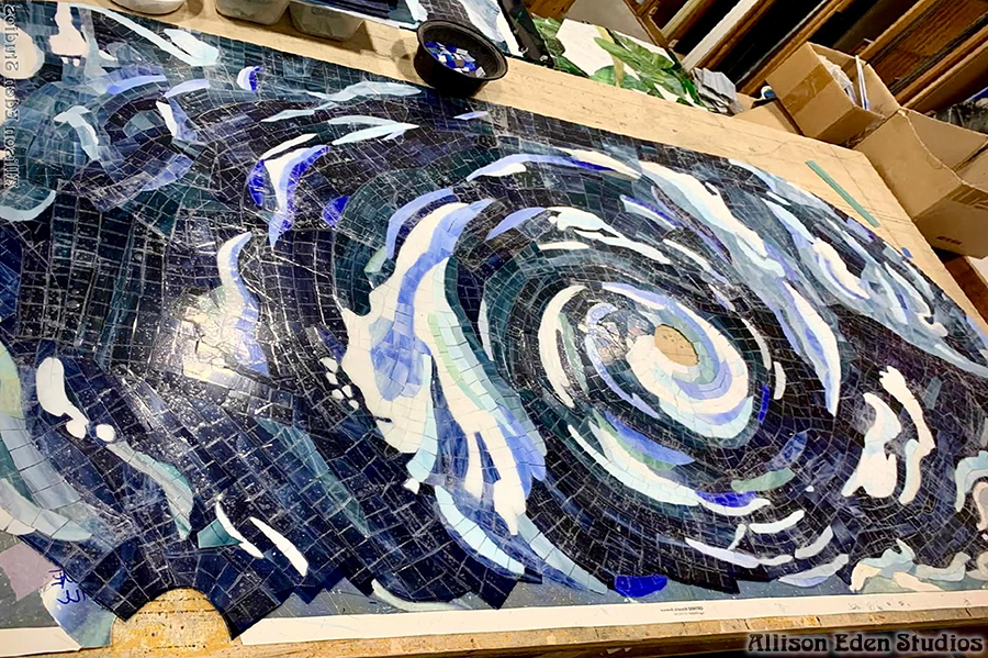 custom glass mosaic fabrication