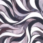 Fire & Wind flowing wave pattern by Allison Eden Studios, the inspiration for a custom hand-tufted luxury area rug.