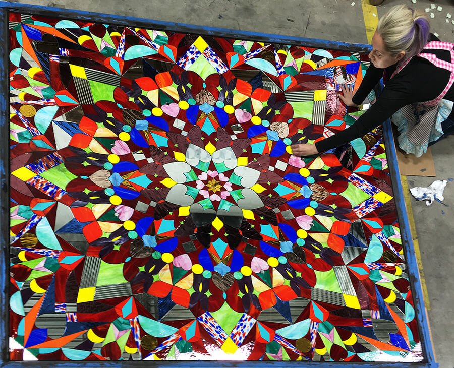 Mega Kaleidoscope in progress
