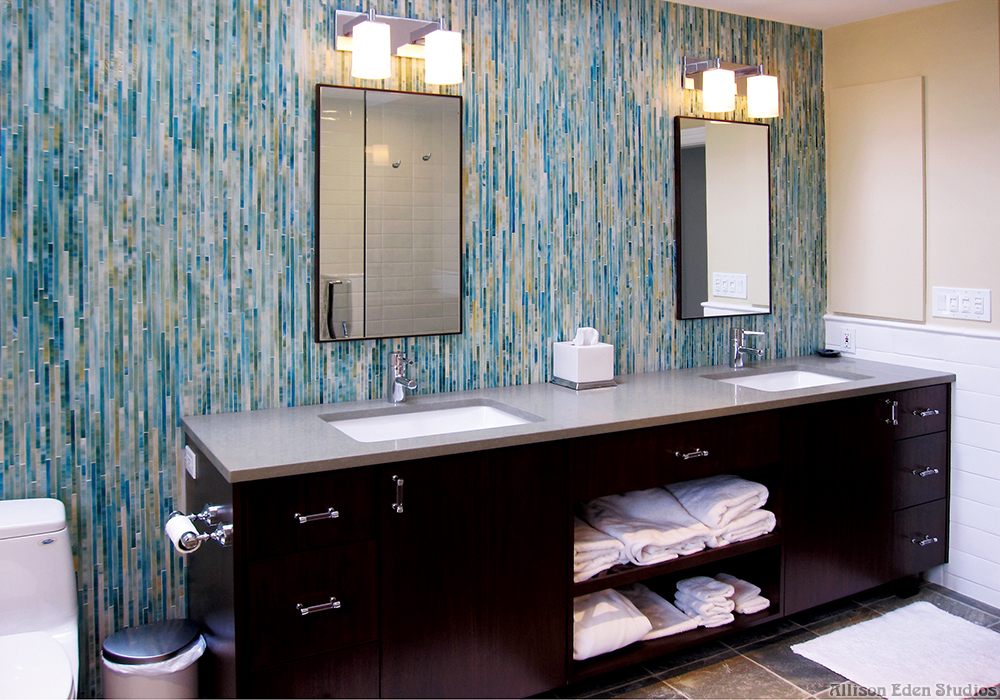 blue green custom glass mosaic bathroom allison eden studios