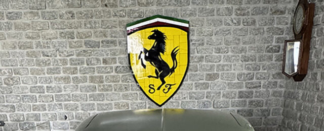 custom automotive stained glass art ferrari corvette smaller