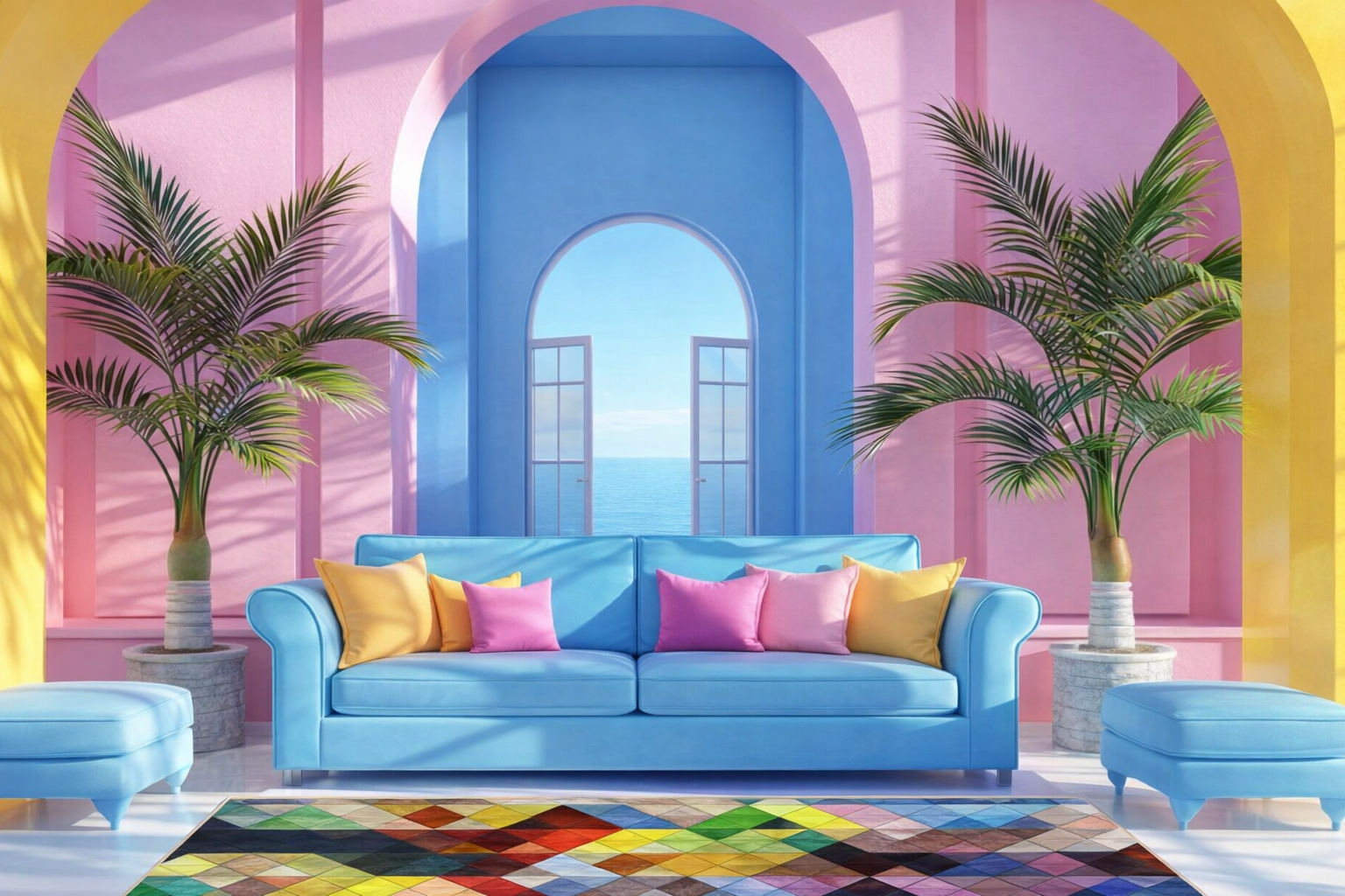 watercolor installation