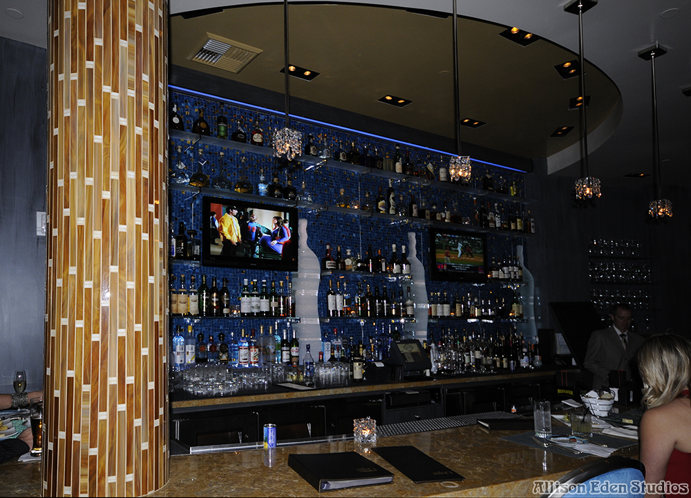 Allison Eden Studios Andres Bistro Monte Carlo Bamboo Mosaic Column wm