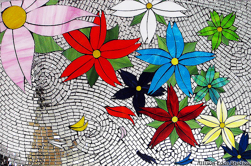 Allison Eden Studios flowers and mirror B wm