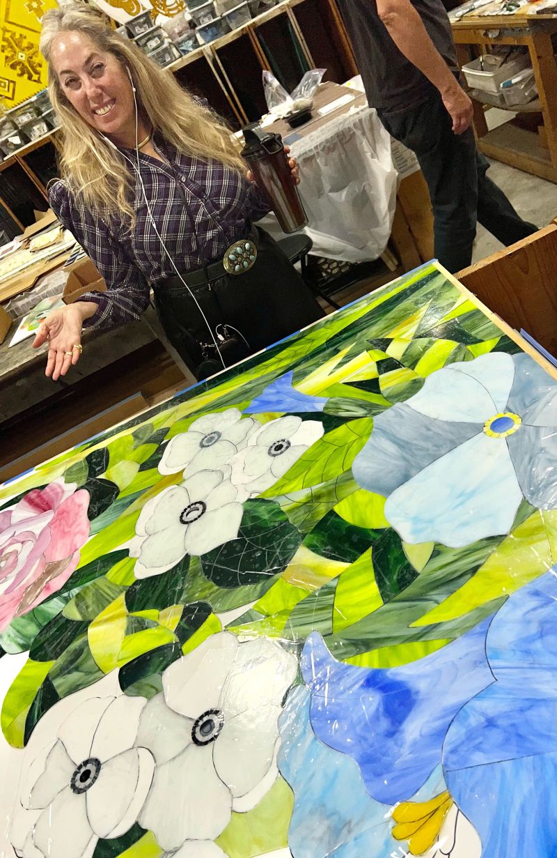 Allison Eden with Large Floral in progress