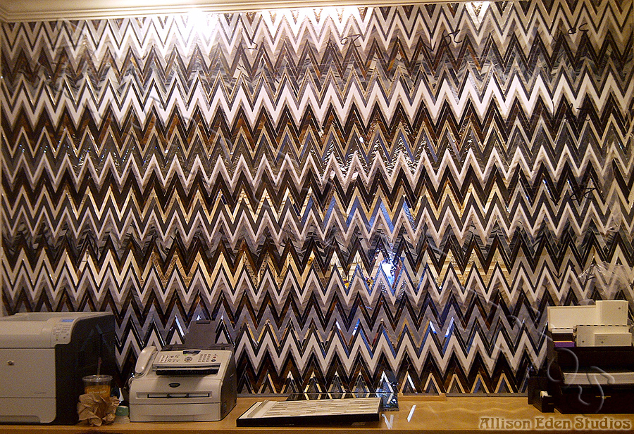 custom zig zag glass mirror mosaic discover tile