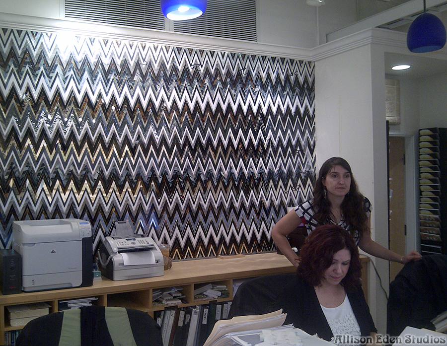 discover tile reception custom glass mosaic allison eden