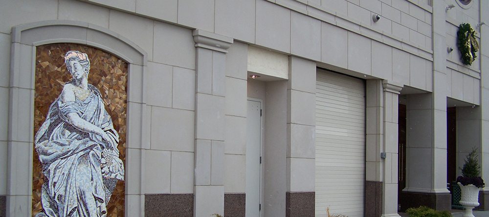 vitro staten island custom architectural glass mosaic entrance