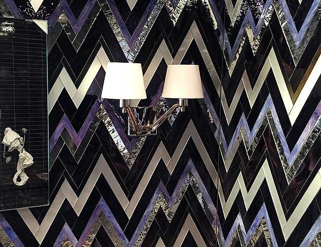 Allison Eden Studios purple zig zag bath